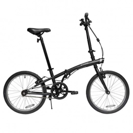 Weiyue Folding Bike Weiyue foldable bicycle- Folding Bicycle 20 Inch Men And Women Light Car Portable City Commuter Travel Bike (Color : Black)