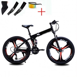 WellingA Bike WellingA Foldable MountainBike 24 / 26 Inches, MTB Bicycle Foldable Mountain Bikes Adjustable Seat High-Carbon Steel for Women, Men, Girls, Boys Fat Tire Mens Mountain Bike, 001 21stage Shift, 24 inches