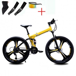 WellingA Bike WellingA Foldable MountainBike 24 / 26 Inches, MTB Bicycle Foldable Mountain Bikes Adjustable Seat High-Carbon Steel for Women, Men, Girls, Boys Fat Tire Mens Mountain Bike, 002 21stage Shift, 24 inches