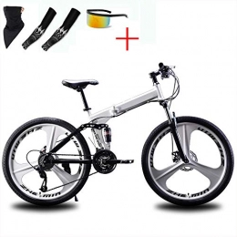 WellingA Bike WellingA Foldable MountainBike 24 / 26 Inches, MTB Bicycle Foldable Mountain Bikes Adjustable Seat High-Carbon Steel for Women, Men, Girls, Boys Fat Tire Mens Mountain Bike, 003 21stage Shift, 24 inches