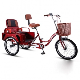 WGYDREAM Bike WGYDREAM Adult Tricycles With Folding Seat Three Wheel Bike Trike Bike Bicycle For Picnic Shopping Work Men And Women(Color:red)