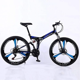 WGYDREAM Bike WGYDREAM Mountain Bike, Foldable 26" Mountain Bicycles Carbon Steel MTB Ravine Bike Oneness wheel Dual Disc Brake Full Suspension 21 24 27 speeds (Color : B, Size : 27 Speed)