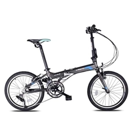 WJSW Bike WJSW Adult Children Folding Bicycle Adult Leisure Bicycle Student Park Exercise Bike Aluminum Alloy 20 Inch Adult Male And Female Students Ultra Light Speed Bicycle (Color : Black, Size : 20inch)