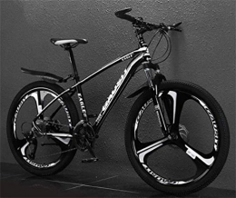 WJSW Folding Bike WJSW Mens Mountain Bike, Dual Suspension Dual Disc Brakes 26 Inch City Road Bicycle Aluminum Alloy (Color : Black white, Size : 27 speed)