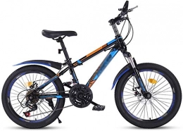 Wlehome Bike Wlehome Folding Bike, Mountain Bike 20 Inch, 8-14 Children's Speed Variable Speed Student Bicycle, Shock Double Disc Brake Student Bicycle, for height 135-160cm, Blue