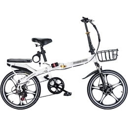 WOLWES Bike WOLWES Folding Bike Foldable Bicycle Full Suspension Folding Mountain Bike, 7-Speed with Dual Disc Brake, for Men Or Women B, 20in