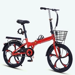 WOLWES Folding Bike WOLWES Folding Bike for Adult, High Carbon Steel Mountain Bicycle Lightweight Foldable Bike Adult Bikes with V Brakes for Adult Teenagers B, 20in