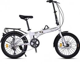 woyaochudan Folding Bike woyaochudan Folding bicycle 20 inch adult men's and women's ultralight portable single speed small wheel type off-road adult bicycle (Color : WHITE, Size : 150 * 30 * 100CM)