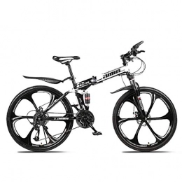 WRJY Folding Bike WRJY Adult Folding Mountain Bike Double Shock-absorbing 26-inch Bicycle Foldable, 21-speed / 27-speed