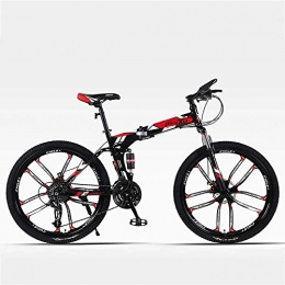 WRJY Bike WRJY Double Shock-absorbing Mountain Bike 26-inch Soft-tail Frame, Foldable Variable Speed Light Bike, 24-speed / 27-speed
