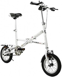 WSJYP Folding Bike WSJYP Folding Bicycle, Folding Car 12 Inch V Brake Speed Bicycle, Male And Female Children Bicycle, Student Bicycle, White