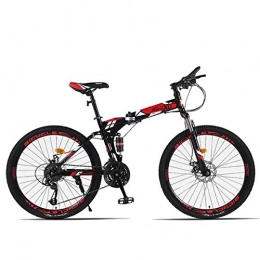 WZB Folding Bike WZB 26" 27-Speed Folding Mountain Trail Bicycle, Compact Commuter Bike, Shimano Drivetrain for Adult, YouthBoys and Girls, 12, 27Speed