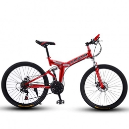 WZB Bike WZB Folding Mountain Bike with 26" Super Lightweight Magnesium Alloy, Premium Full Suspension and Shimano 21 Speed Gear, 3, 26