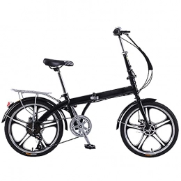 WZHSDKL Bike WZHSDKL Mountain Bike Black Folding Bike Height Adjustable Seat And Save Space Better Like 7 Speed Dual Suspension Wheel For Mountains And Roads