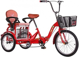 XBR Bike XBR 3 Wheel Bicycle for Adults, Folding Tricycle Dual-Drive 3 Wheel for Adult Seniors Bicycles Cruise Trike with Cargo Basket Leisure Picnics & Shopping Pedal Bikes