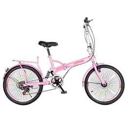 XBSXP Folding Bike XBSXP Adult Folding Bike, Light Weight Compact Variable Speed Bicycle Alloy Folding City Bike Bicycle - 20 Inch