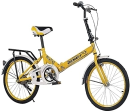 XBSXP Folding Bike XBSXP Folding Bicycle, 20 Inch Lightweight Mini Bike, Small Portable Variable Speed Bicycle, Adult Student Male Female Office Workers