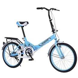 XBSXP  XBSXP Folding Bike for Adults Men and Women, Lightweight Aluminum Alloy Frame, Single Speed Compact Bike, Shock Absorption, Soft Saddle, 16inch