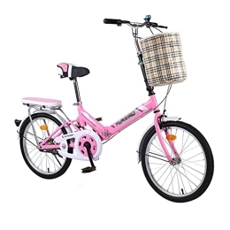 XBSXP Bike XBSXP Single Speed / Variable Speed Folding City Bike Lightweight Mini Alloy Bicycle Damping Dual Disc Brakes Bike For Students Office Workers