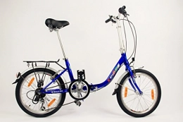 xGerman Folding bike COMFORT 20-inch 6-speed Shimano color blue