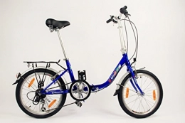  Folding Bike xGerman Folding bike COMFORT 20-inch 6-speed Shimano, farbe:blau