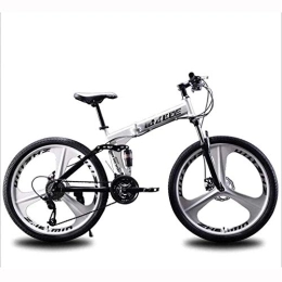 XHLLX Folding Bike XHLLX 26 Inch Aluminum Alloy Bikes, Foldable Mountain Bike, Male Female General Purpose Beach Snowmobile Bike, Bike Double Brake Disc, B