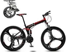XHLLX Folding Bike XHLLX Unisex Folding Commuter Bike, 26'' MTB Bicycle 30-Speed Gears Off-Road Variable Speed Bikes for Men And Women, Double Disc Brake, A