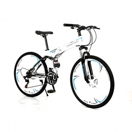 XIANGDONG Bike XIANGDONG Adult Folding Bicycle, 26-inch Wheels, 21-speed Transmission System, High-carbon Steel Folding Frame, Front And Rear Dual Mechanical Disc Brakes