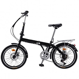 XIANGDONG Bike XIANGDONG Mountain Bike Adjustable Seat Folding Bike, Black Suitable 7 Speed For Mountains And Roads, Outdoor Garden Balance ​Training ​Wheel