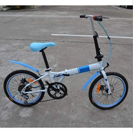 Xiaoping Bike Xiaoping 20 inch folding bicycle folding bicycle 7 speed change disc brake bicycle free riding bicycle (Color : Blue)