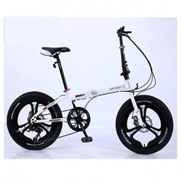Xiaoping Bike Xiaoping Folding bicycle 20 inch lightweight women's adult bicycle ultra light portable student speed bicycle (Color : White)