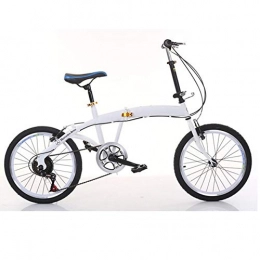 Xiaoplay Bike Xiaoplay Lightweight Adult Folding Mountain Bike Portable Small Road Bicycle Outdoor Travel Exercise for Women Men Riding, White-20inch