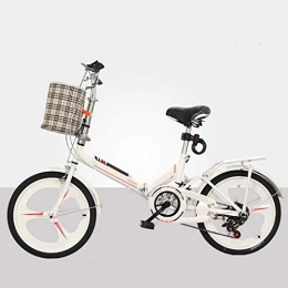 XIN Bike XIN Folding Bike Bicycle 20in Adult Student Outdoors Sport Mountain Cycling Compact Ultra-light Portable Foldable Bike for Men Women Lightweight Folding Casual Damping Bicycle (Color : White)