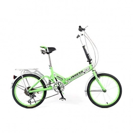 XINGXINGNS Folding Bike XINGXINGNS 20" Folding Bicycle, Featuring Front and Rear Fenders, Rear Carry Rack, and Kickstand Exercise Men's Women's Bike