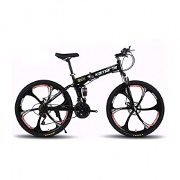 XINGXINGNS Folding Bike XINGXINGNS 26" Folding Bicycle, 27 Speed Folding Mountain Bicycle Durable high-carbon steel thickened frame Great for City Riding and Commuting, 26inch27speed