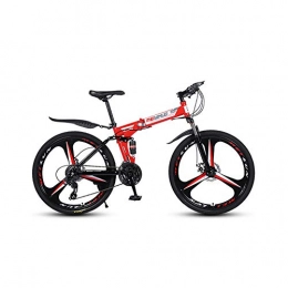 XINGXINGNS Bike XINGXINGNS 26'' Folding Bike, Great for Urban Riding and Commuting, Featuring Low Step-Through Carbon steel Frame, 21 Speed Double Shock Absorption Soft Tail with Anti-Skid and Wear-Resistant Tire