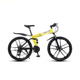 XINGXINGNS Bike XINGXINGNS 26'' Folding Mountain Bike, Carbon steel Frame 21 Speed Double Shock Absorption Soft Tail Great for City Riding and Commuting, Freestyle Bike for Boys and Girls