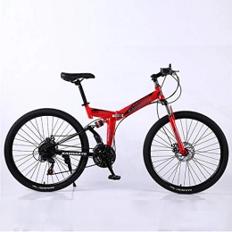 XINGXINGNS Folding Bike XINGXINGNS Mountain Bike, High Carbon Steel Folding Bike Mountain Bike 21 Speeds Mens MTB Bike 26 Inch Road Bicycle Bike Pedals with Disc Brakes and Suspension Fork, 26inchs21speed