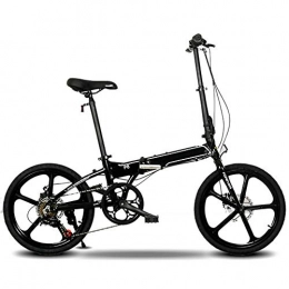 XIXIA Folding Bike XIXIA X Folding Bicycle One Wheel Aluminum Alloy Folding Car 7 Speed Front and Rear Disc Brakes Youth 20 Inch