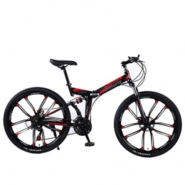 XM&LZ Bike XM&LZ Fat Tire Foldable Bike Outroad Bicycles, Variable Speed Disc Brake, High Carbon Steel Road Bikes For Adults Students A 21speed 24inch