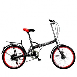 XM&LZ Folding Bike XM&LZ Portable Folding Bike Bicycle, Variable Speed Ultra-light, Commuter Folding Bike With Basket For Adults Children Black 16inch