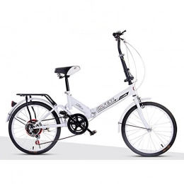 XQ Folding Bike XQ XQ-TT-611 20 Inches Variable Speed Foldable Bicycle Damping Bicycle Adult Men And Women Student Car WHITE