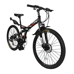 Xspec  Xspec 26" 21 Speed Folding Mountain Bike Bicycle Trail Commuter Shimano Black- for Adults / Men & Women