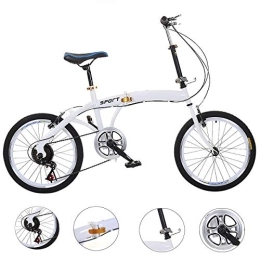 XXXSUNNY Folding Bike XXXSUNNY 20 inch folding variable speed bicycle, adult portable mini city commuter road student bicycle, shock absorption dual disc brake portable bicycle