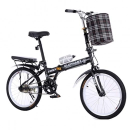 XXY Folding Bike XXY Folding Bicycle Variable Speed Shock Absorption Unisex Ultra Light and Portable Suitable for Outdoor Travel (Color : BLACK, Size : 150 * 35 * 110CM)
