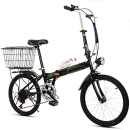 XYLUCKY Folding Bike XYLUCKY 20 Inch Folding Bike Adult Variable Speed Bicycle, Mountain Folding Bike City Bike System Fully Assembled Bikes Fits All Man Woman Child, Black