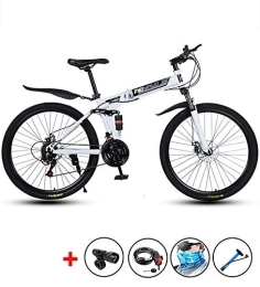 XYQCPJ Folding Bike XYQCPJ 26 Inch Mountain Bike, Folding Easy To Carry Adult Student Bicycle 30 Spoke Wheel 21 Speed Double Disc Brake Safety Non-Slip Durable Suitable For Long-Distance Riding