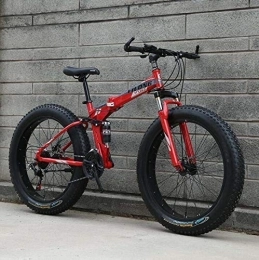 XYSQWZ Bike XYSQWZ Fat Tire Bike For Men Women Folding Mountain Bicycle High Carbon Steel Frame Dual Suspension Disc Brake Outdoor Travel