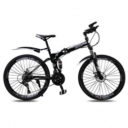 Xywh Folding Bike Xywh Folding mountain bike bicycle male and female adult variable speed double shock absorption foldable ultralight portable off-road bicycle bicycle (Color : 27 speed, Size : 1-24in)