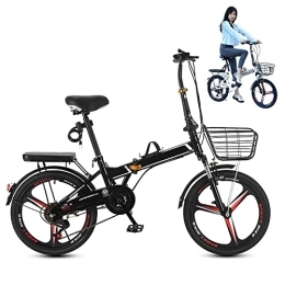XYYYM Bike XYYYM Folding Bicycles 20 Inch Adult Men's And Women's Ultra-light 6-speed Variable Speed Portable Lightweight, High Carbon Steel Frame, Shock-absorbing Front Fork, Wear-resistant Tires